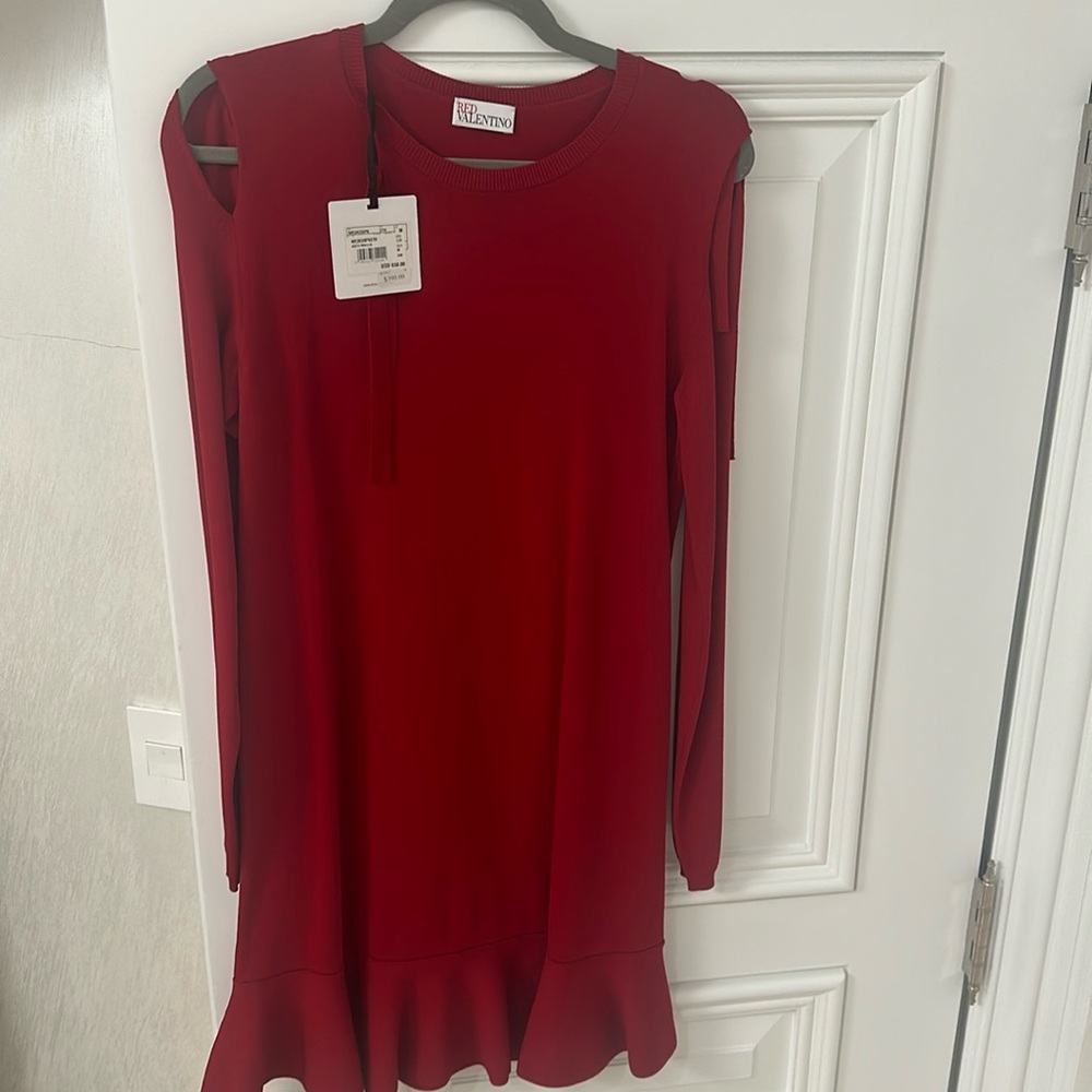 Red Valentino sweater type material stretchy dress